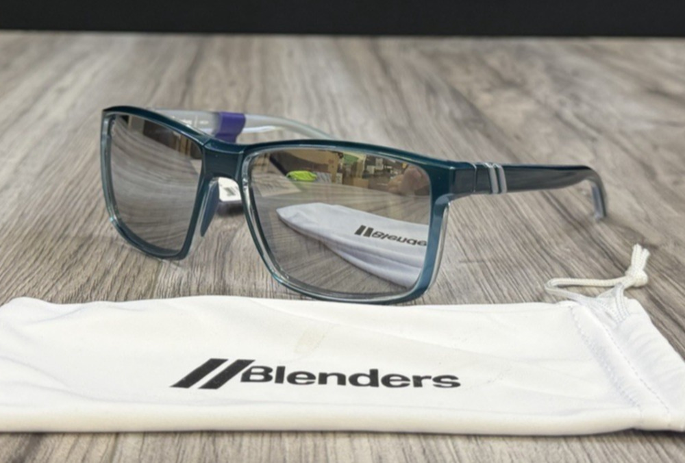 Blenders Eyewear Mesa Ghoster Sunglasses BE3906 Metallic Blue Clear Polarized